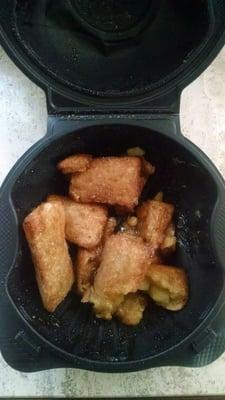 Broken apple filled "or not" bread sticks