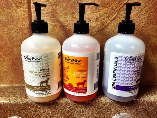 Assortment of lively doggie shampoos