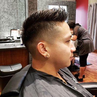 A fresh and well-balanced haircut by stylist and barber Victoria