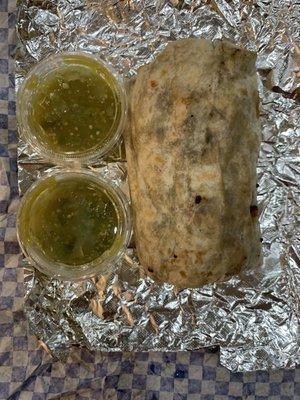 Carne asada burrito