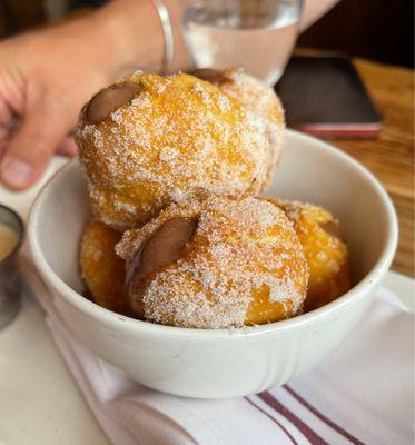 Chocolate cream doughnut holes