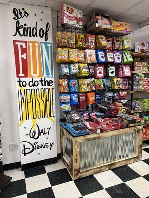 One of dozens of candy displays