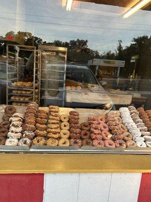 Window full of donuts