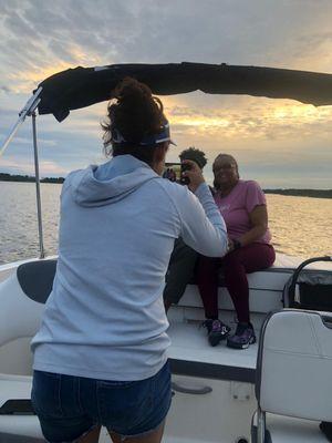 Say cheese on our beautiful sunset cruise