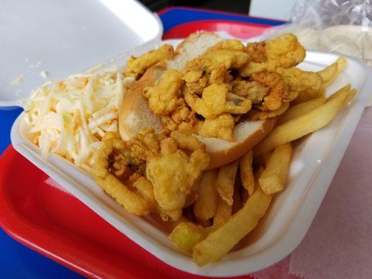 clam roll with fries