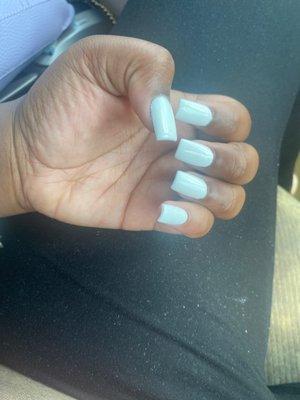 Medium acrylic nails gel white