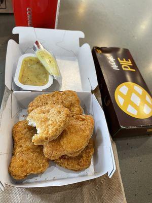 Chicken McNuggets & Strawberry Cream Cheese Pie