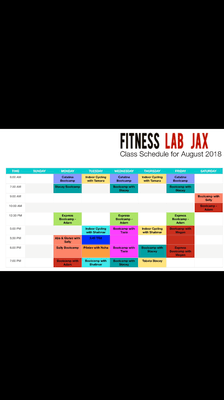 August schedule