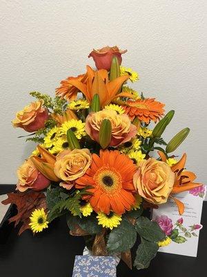 Autumn flower arrangement