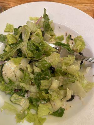 Side salad with Italian dressing