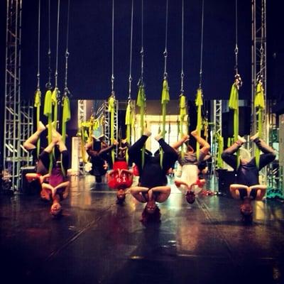 This was the anti gravity yoga. My favorite part