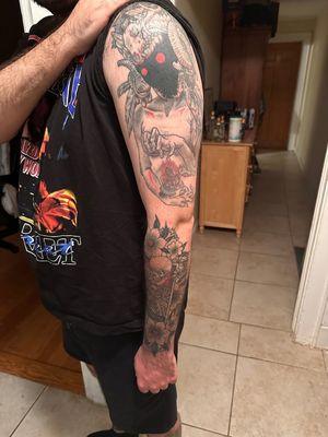 Both arm pieces done by Tiffany