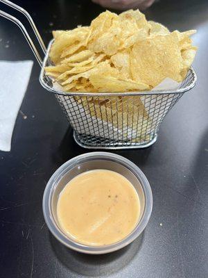 Chips with homemade sauce