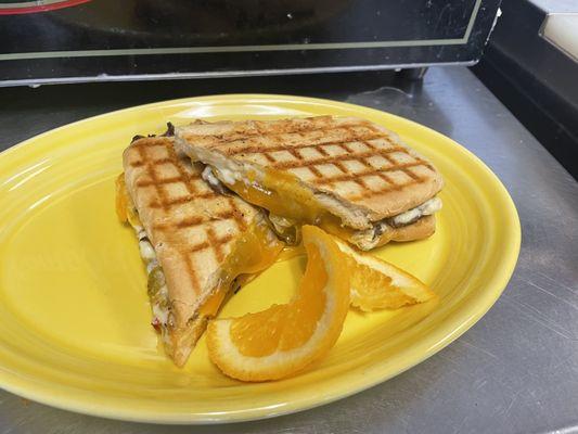 Green chile panini