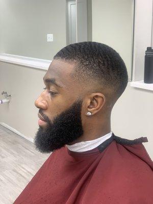 Mid Fade with Beard Trim