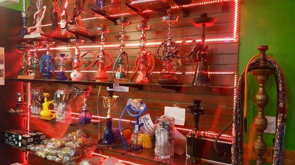 Some of the hookah selection..