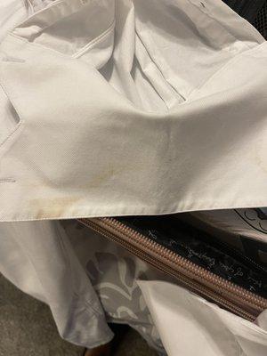 Brand new, never worn shirt with permanent stain on cuff.