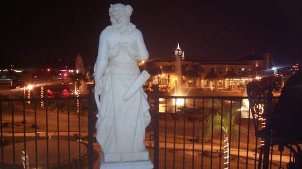 The view of the fountains from the 2nd story balcony.