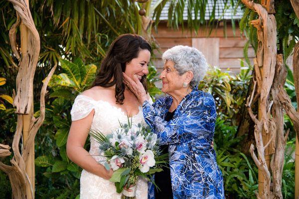 Bride with Grandma at Key West Wedding!