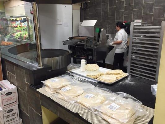 Freshly made flour tortillas!