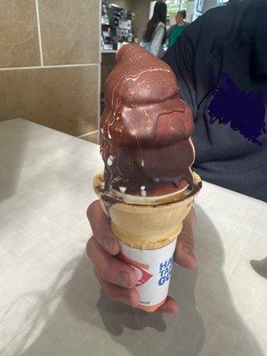 Melted dipped cone