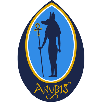 Anubis' logo with protector of dead and symbolism of water and eternal life.  Anubis offers direct cremations for flame and water.