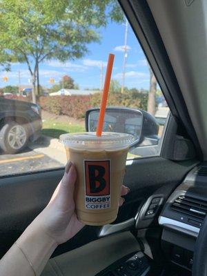 Iced oat milk latte