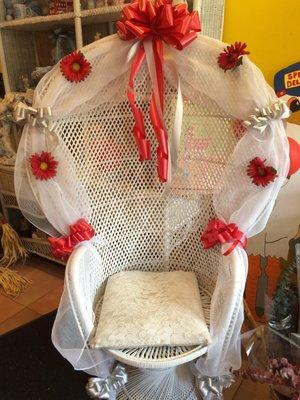 chair rental available. great for baby shower, bridal shower, and sweet sixteen