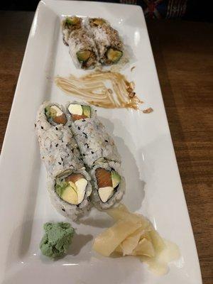 Eel Avocado Roll Salmon Roll