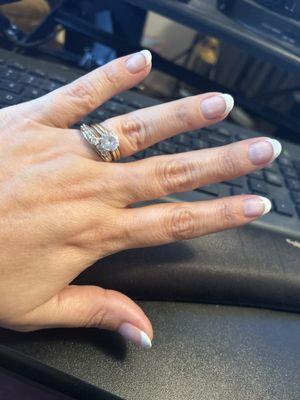 Manicure by Tommy. Natural nails with gel French manicure.