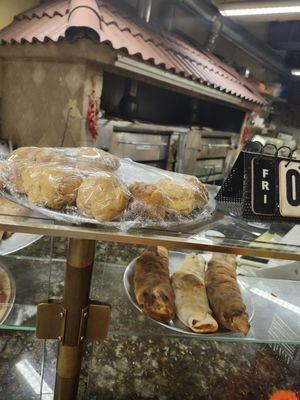 Calzones and... arancini? for reheat