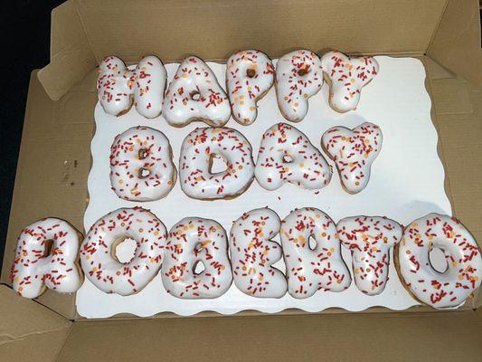 Birthday Letter Donuts