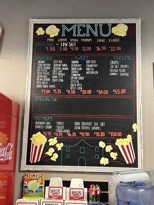 Popcorn Menu