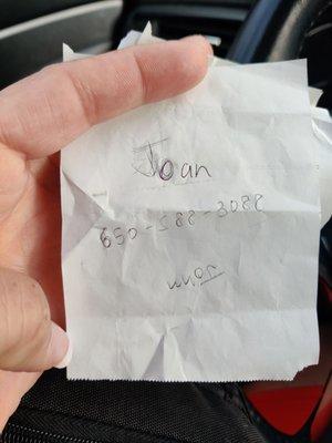 The alleged number to the owner of this gas station.