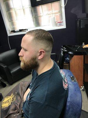 Mid skin fade