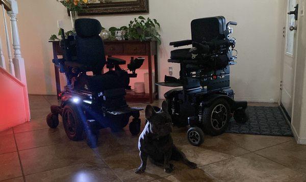 Wheelchair on the left