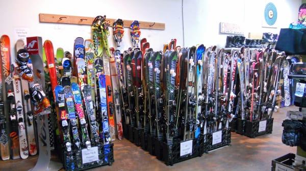 Last years demo skis and consignment items