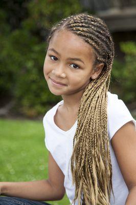 Cornrrows plus individuals hairstyle