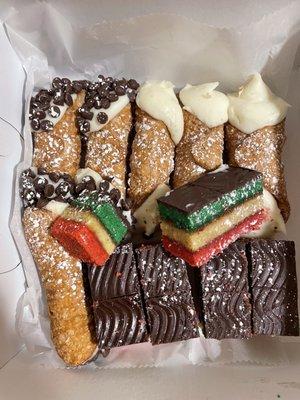 Cannolis & Rainbow Cookies