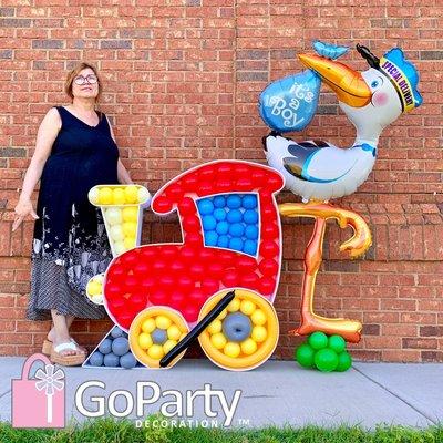 Baby Shower Mosaic Balloon 40" Tall great for picture area or front yard