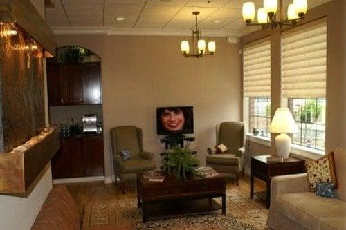 Our lobby with cookies and esspresso machine where you can relax to the music, watch TV, or read your favorite magazine.