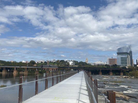 The pedestrian bridge.