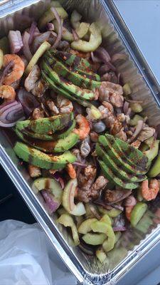 Half tray of our aguachiles mixto