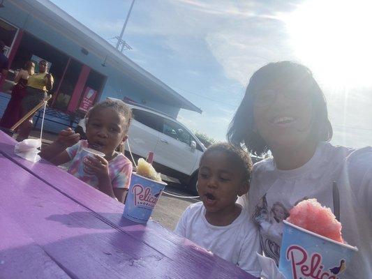 Snowballs with the kids!