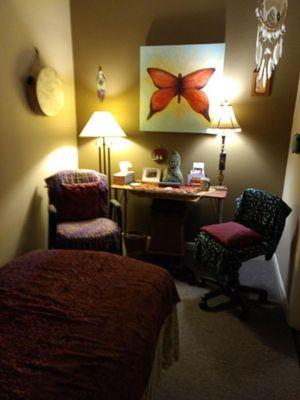 Client Room for health coaching and Reiki healing