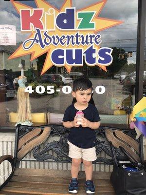 My 28 month old got a great cut from Lucy, despite his resistance!