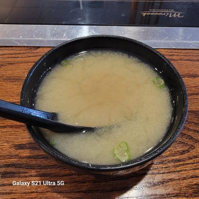 Miso Soup with Beef Stock. SAVORY!