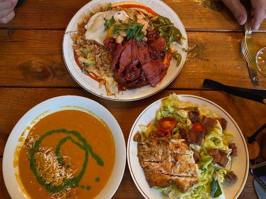 Carrot & Curry Soup Half BLT salad w/grilled chicken & pork belly croutons Pastrami Fried Rice