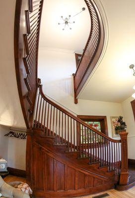 Grand staircase in the entry.