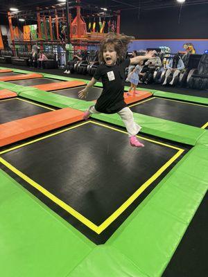 Open trampoline area